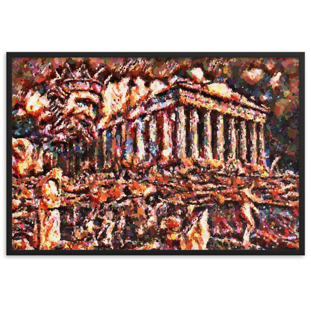 A SUNDAY UNDER ACROPOLIS V2 Superior Framed Poster