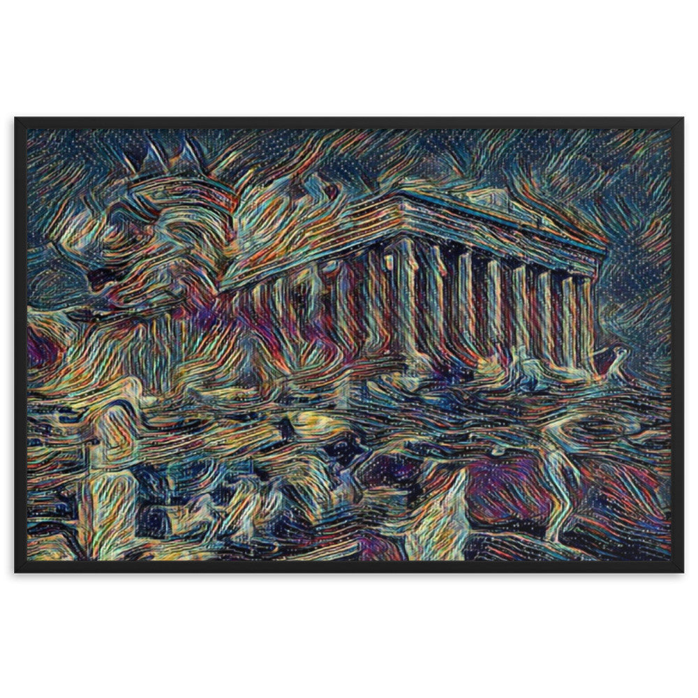 A SUNDAY UNDER ACROPOLIS V2 Premium Framed Poster