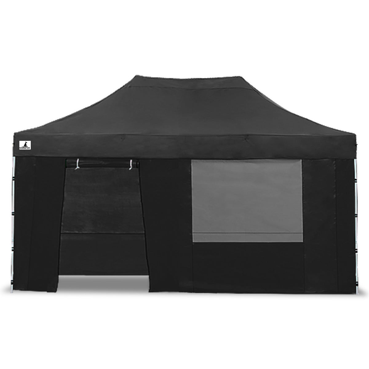 NNEDPE Gazebo Tent Marquee 3x4.5m PopUp Outdoor Wallaroo Black-0