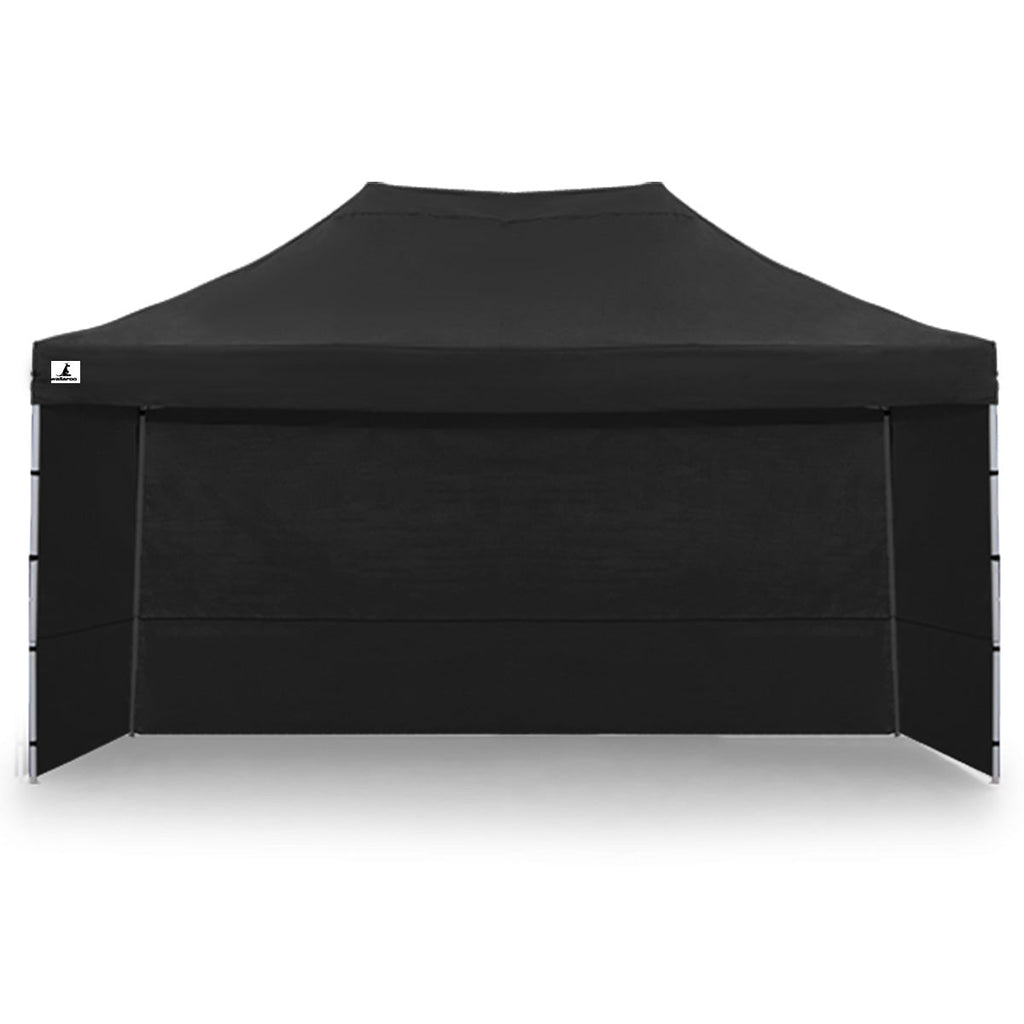 NNEDPE Gazebo Tent Marquee 3x4.5m PopUp Outdoor Wallaroo Black-3