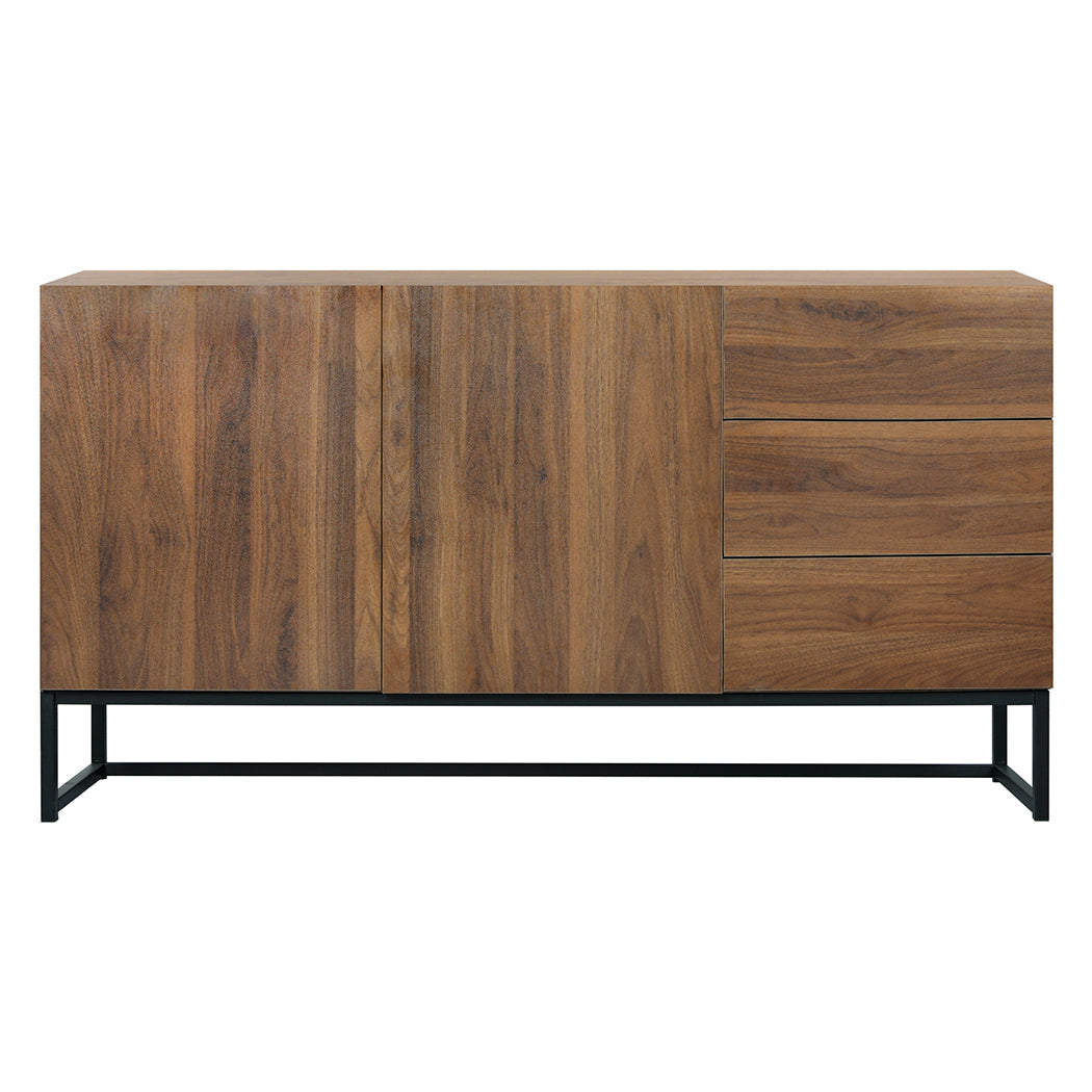 NNEIDS Levede Buffet Sideboard Storage Cabinet Walnut-0