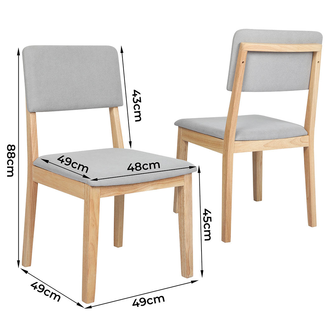 NNEIDS Levede 2x Dining Chair Armless Upholstered Seat-1