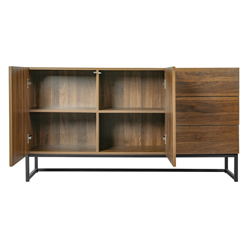 NNEIDS Levede Buffet Sideboard Storage Cabinet Walnut-2