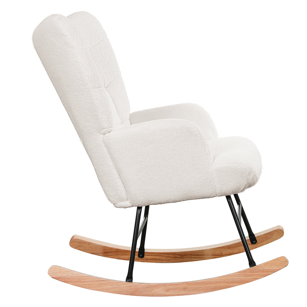 NNEIDS Levede Fleece Rocking Chair-2