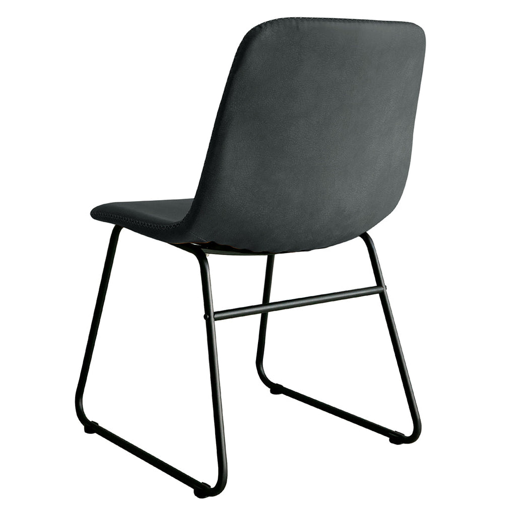 NNEIDS Levede 2x Dining Chairs Kitchen Table Black-2