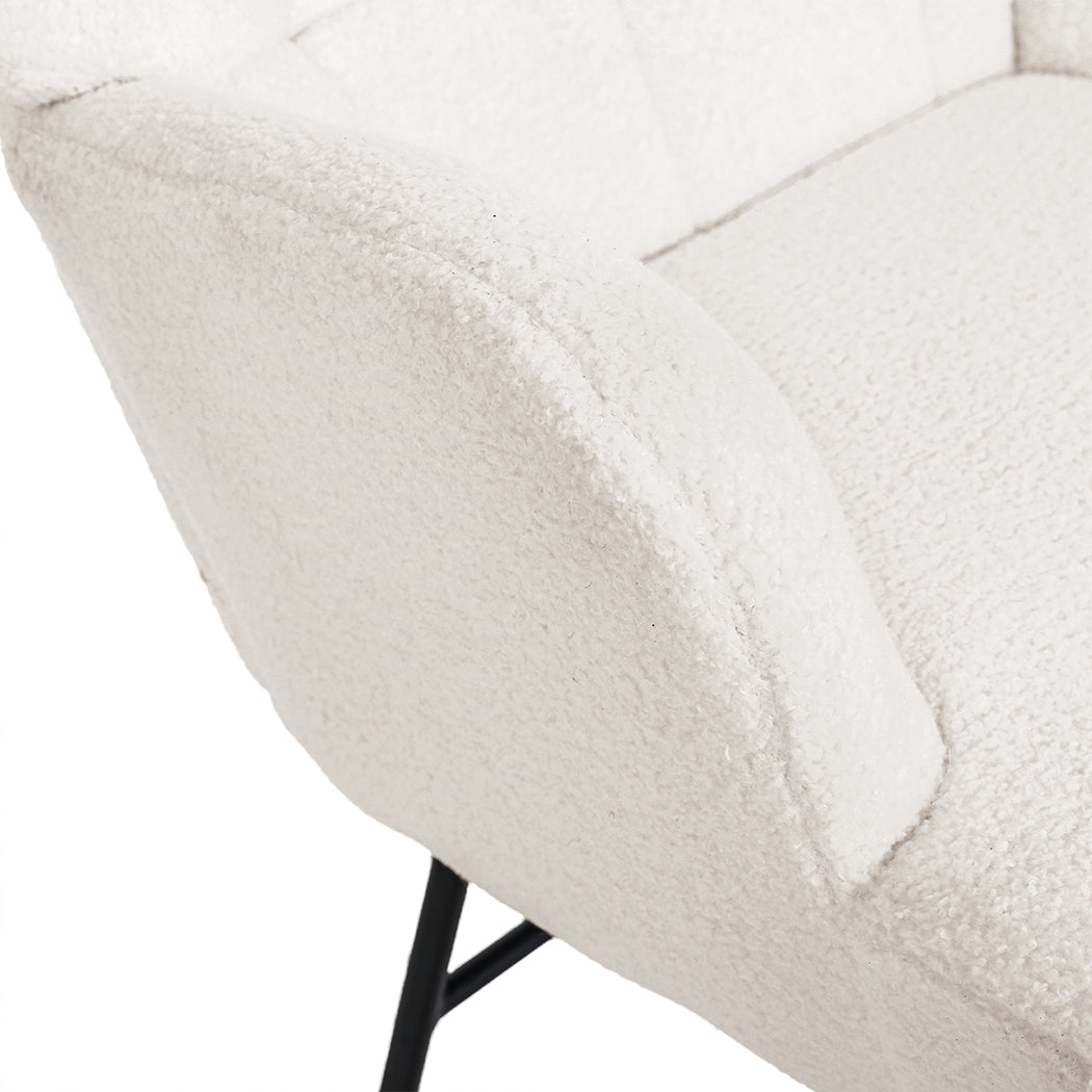 NNEIDS Levede Fleece Rocking Chair-4