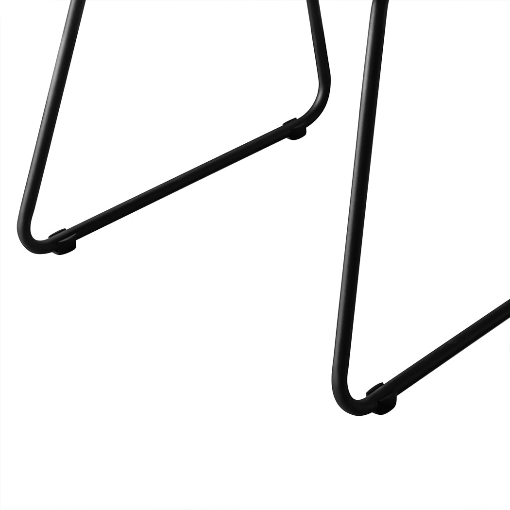 NNEIDS Levede 2x Dining Chairs Kitchen Table Black-4