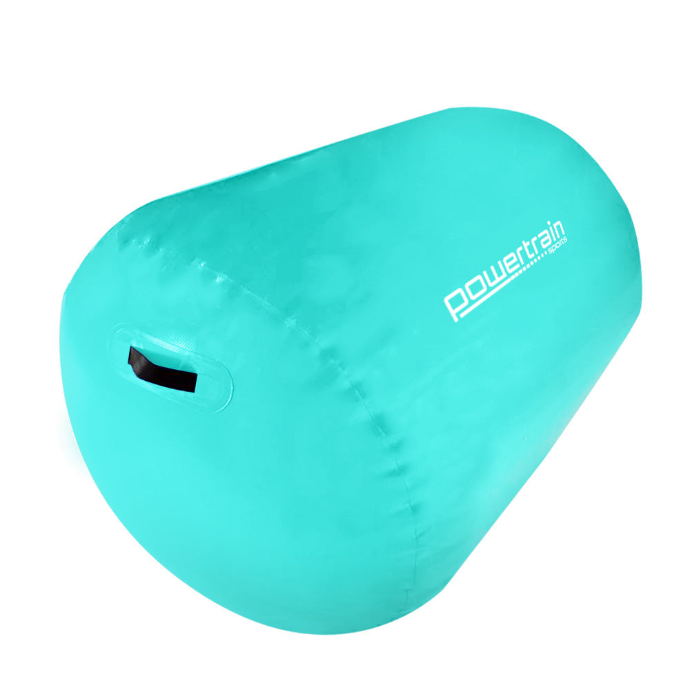 NNEDPE Inflatable Gymnastics Air Barrel Exercise Roller 120cm x 75cm - Green-1