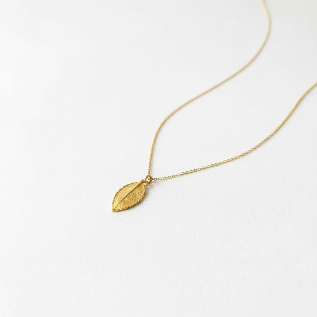 Real Rose Leaf Necklace, Handmade Minimalist Jewelry, Organic Nature Pendant, Eco Gift for Health & Passion, Gold or Sterling Silver 925-4
