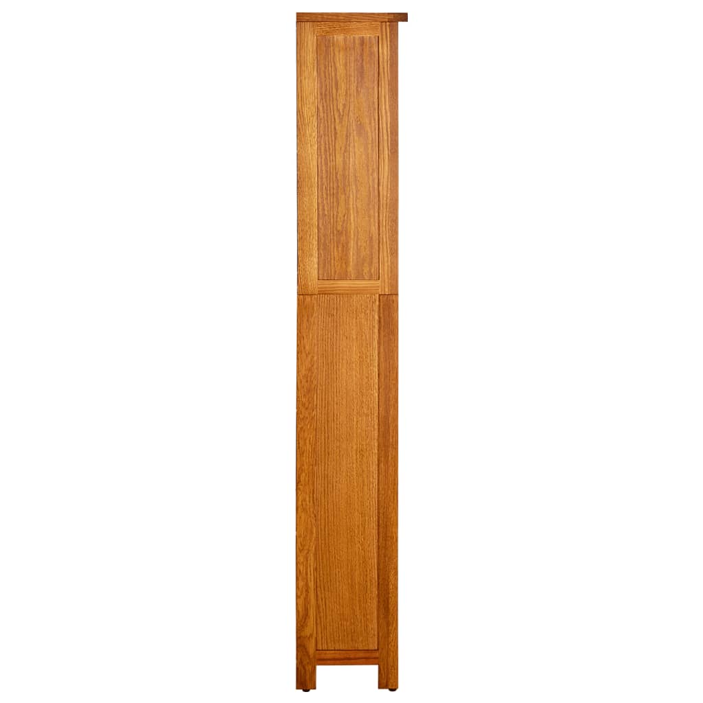 NNEVL 5-Tier Bookcase 70x22x140 cm Solid Oak Wood-4