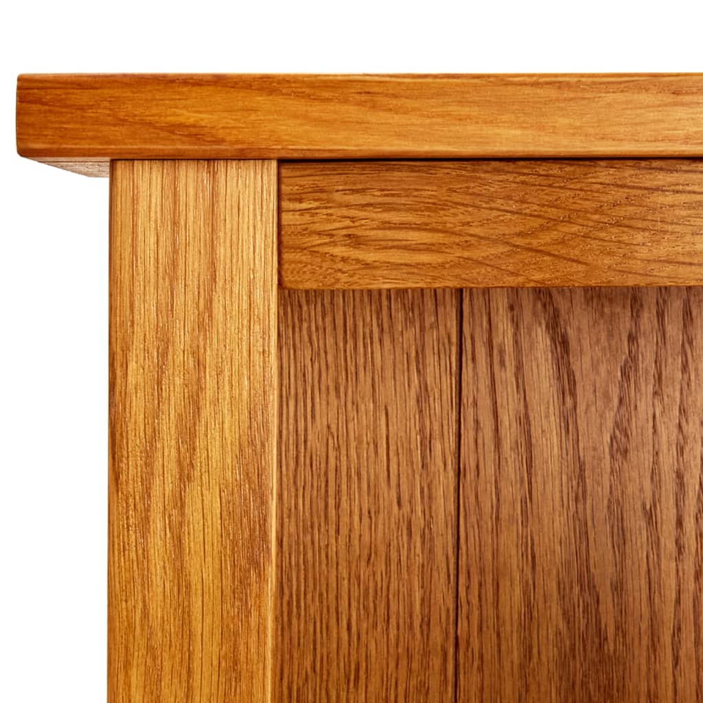 NNEVL 5-Tier Bookcase 70x22x140 cm Solid Oak Wood-2