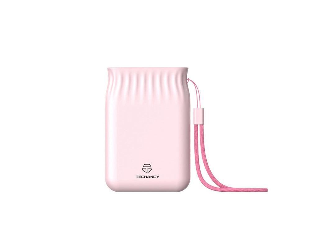 Techancy 6500mah Power Bank Rosa TF2772，Carregamento De Telemóvel/Tablet Compatível Com 2A, Fonte De Alimentação Portátil