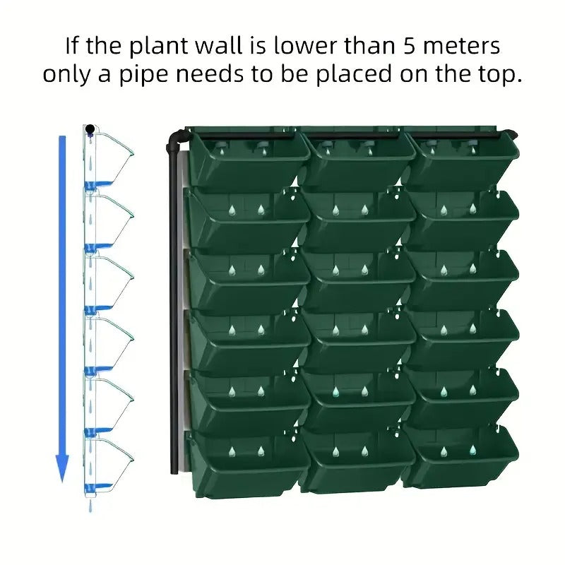 NNETM Wall-Mounted Vertical Stacking Planter Set (30pcs)-4