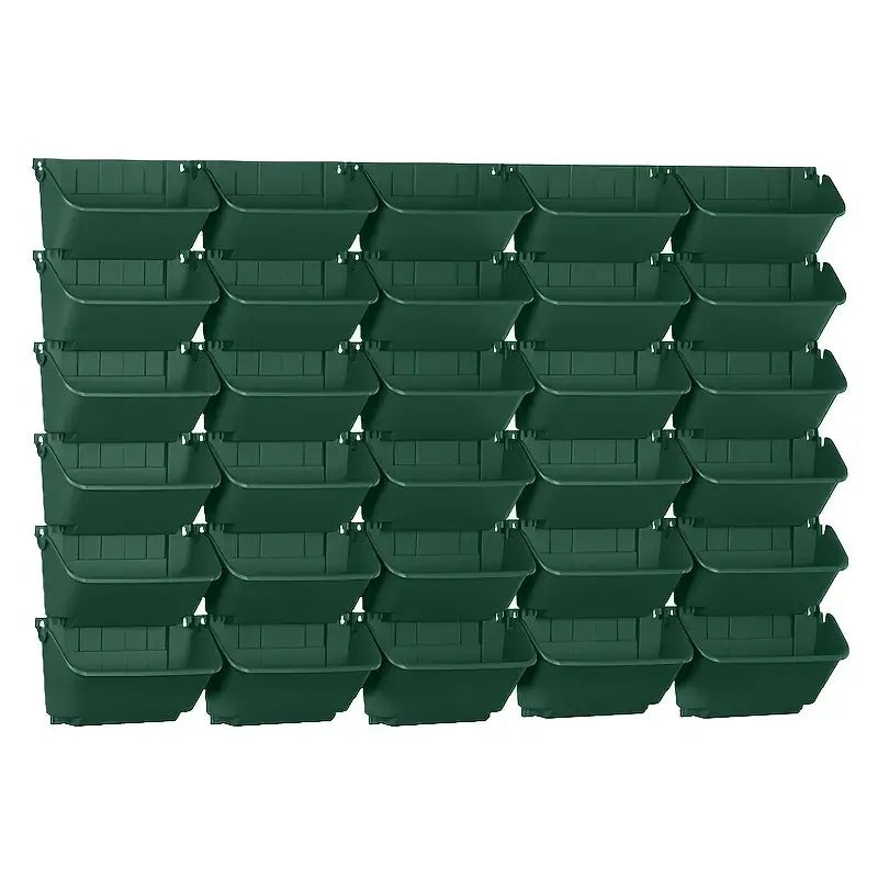 NNETM Wall-Mounted Vertical Stacking Planter Set (30pcs)-0