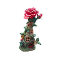 NNETM Rose House Solar Light Outdoor Resin Decoration-0