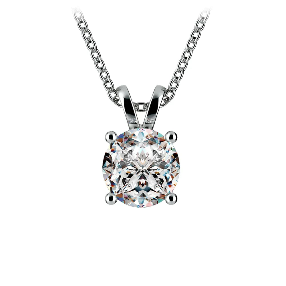 1.00 CTW AGI Certified Lab Grown Diamond Pendant - G/VS Clarity Round Cut in Choice of 14K White or Yellow Gold-4