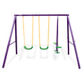 NNEDPE Kahuna Kids 4-Seater Swing Set Purple Green-0