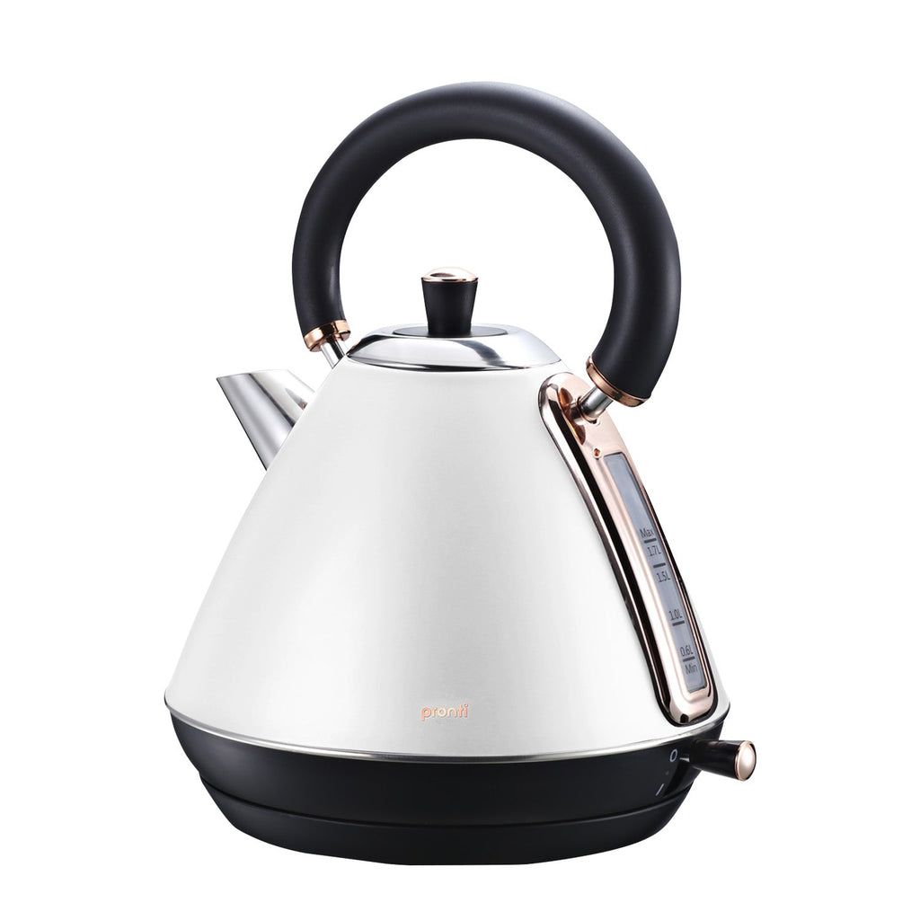 NNEDPE Rose Trim Collection Toaster & Kettle Bundle - White-1
