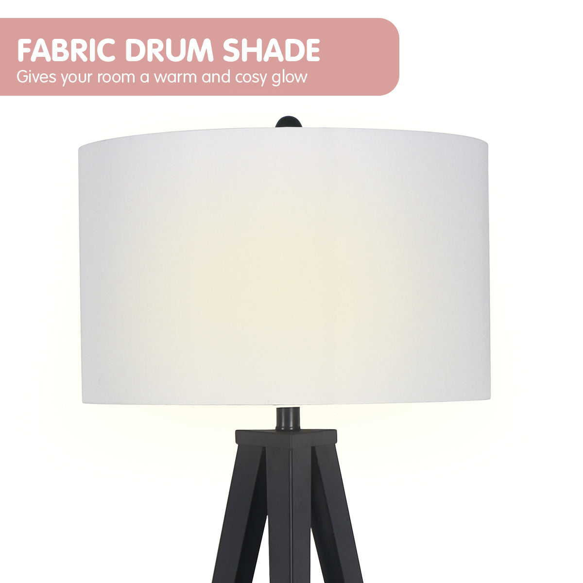 NNEDPE Sarantino Minimalist Modern Tripod Floor Lamp Black-3