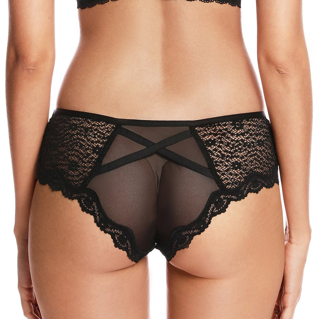 Low-Rise Sheer Lace Trim Hipster Panty-3