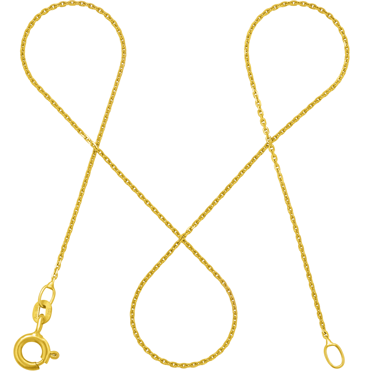 Ankerkette DELICATE Zart 14k Echtgold Diamantiert