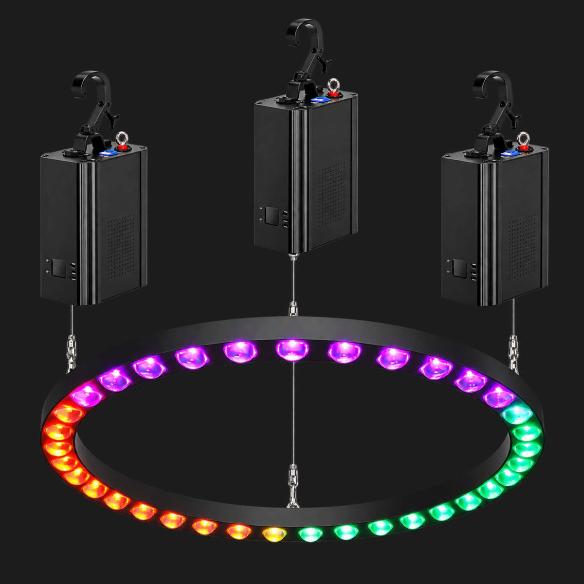 N7 RGBW Kinetic Ring Light – 51×20W LEDs with 212CH DMX-1