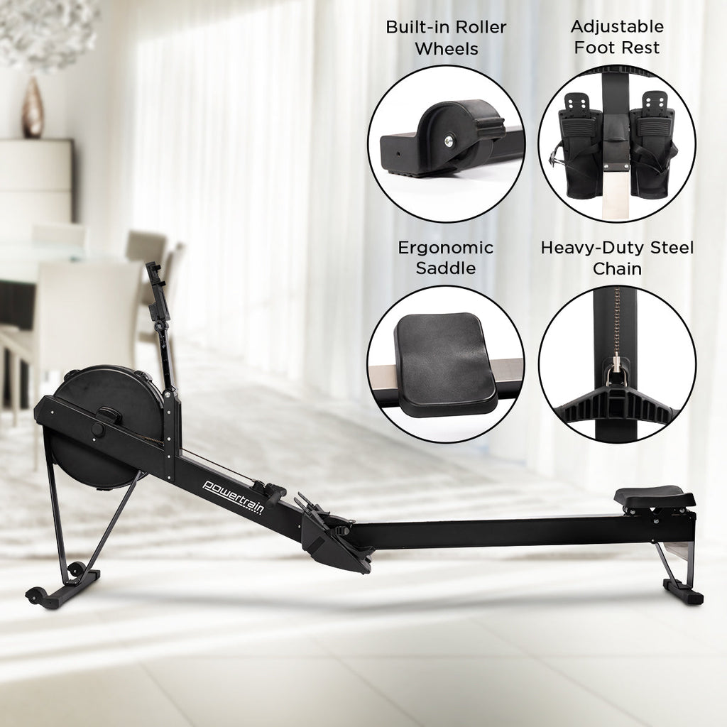 NNEDPE Air Rowing Machine Resistance Rower for Home Gym Cardio-2