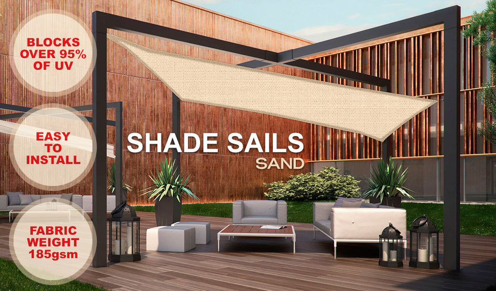 NNEDPE Wallaroo Rectangular Shade Sail 6m x 4m - Sand-3