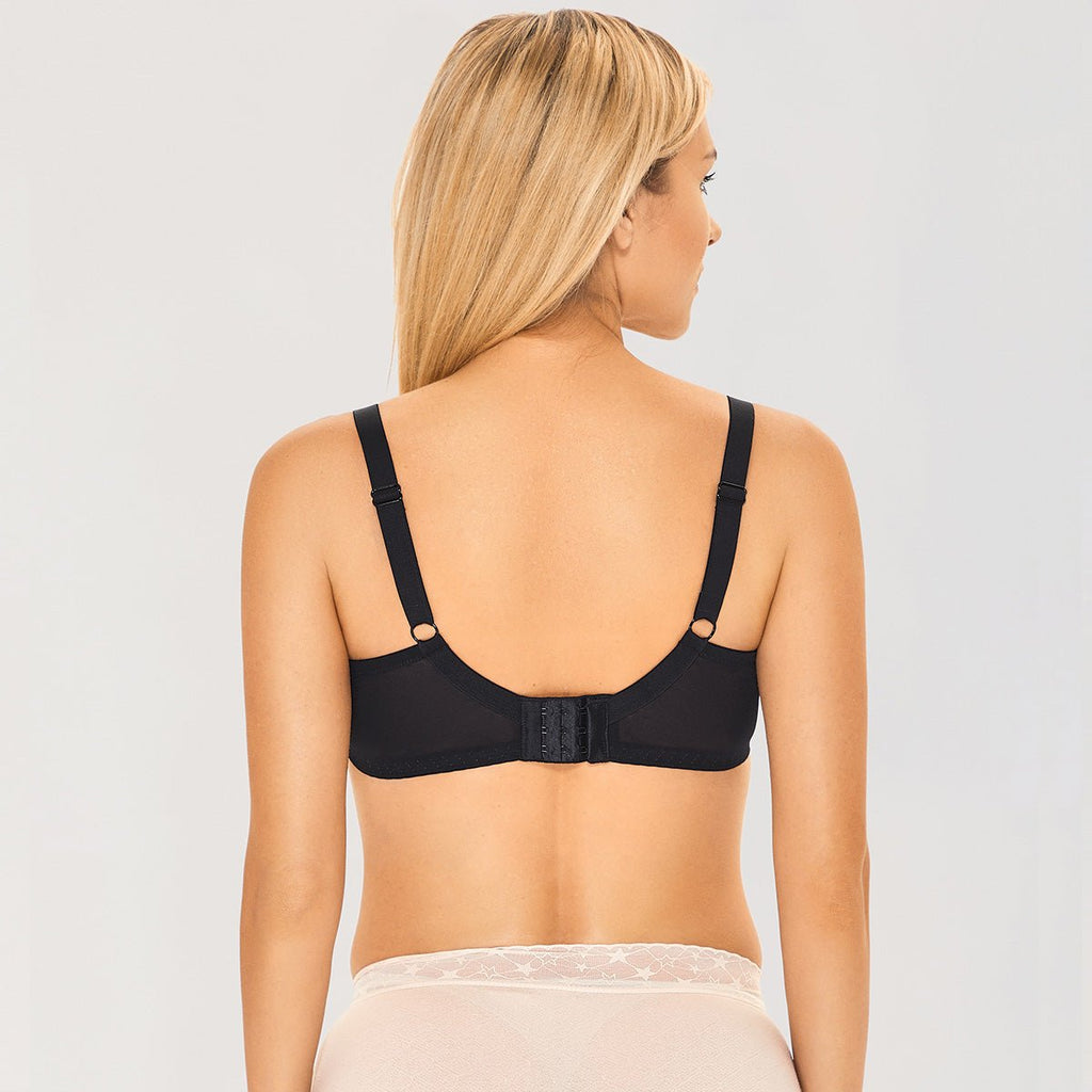 Sheer Lace Full Coverage Minimizer Underwire Bra-3