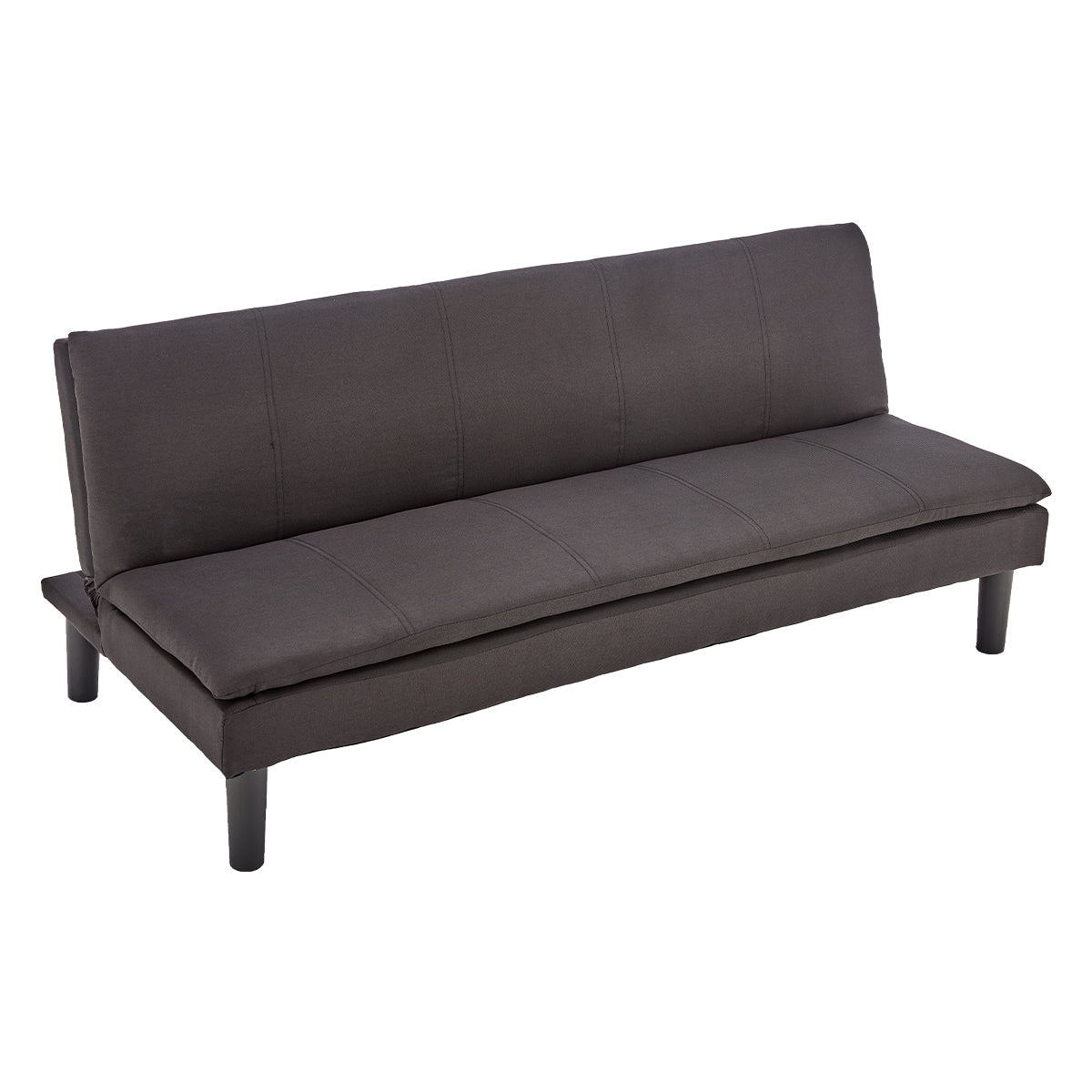NNEDPE Sarantino 3 Seater Modular Faux Linen Fabric Sofa Bed Couch - Black-3