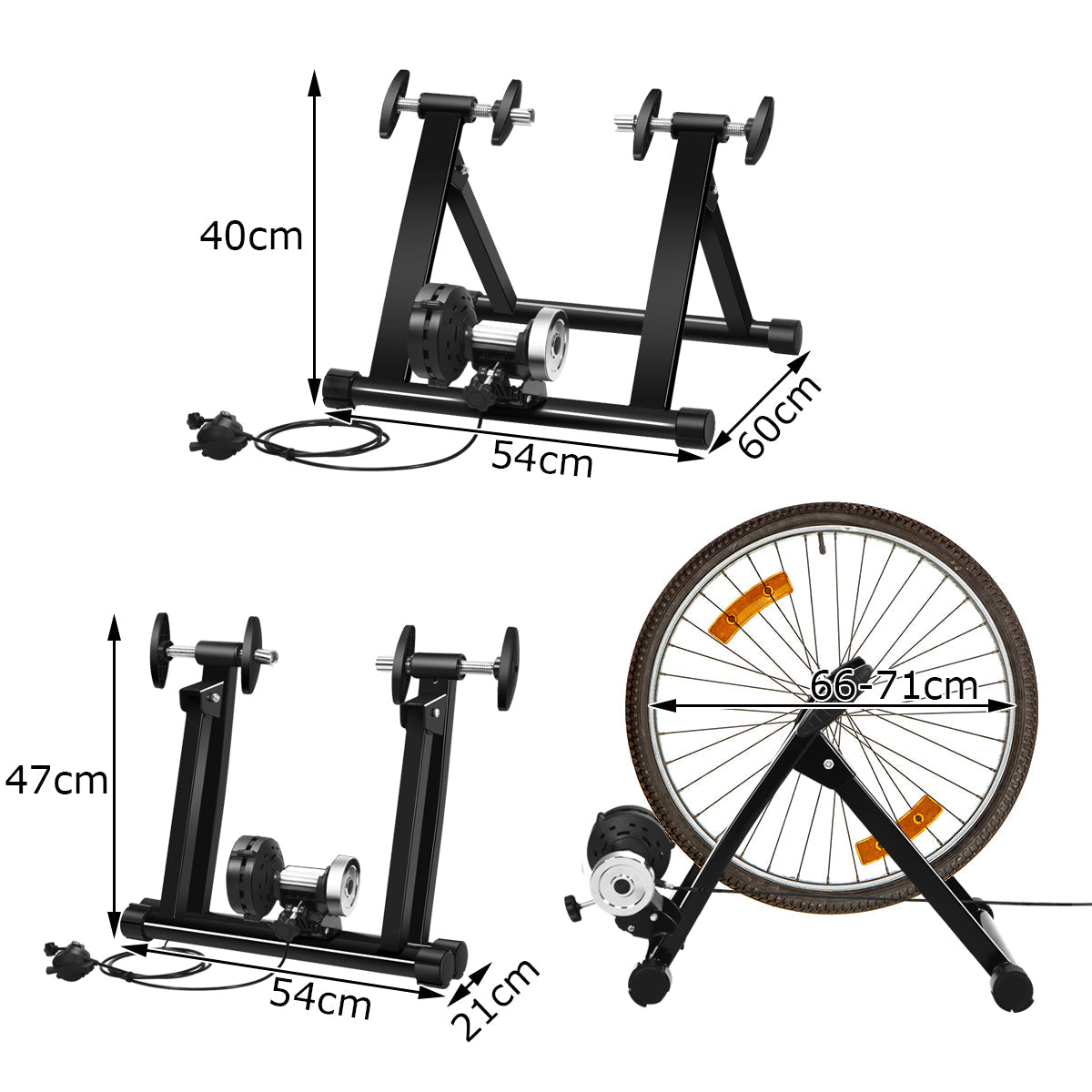 NNECW Roller Trainer with/without Adjustable Magnetic Resistance for Bicycle-Wired-3