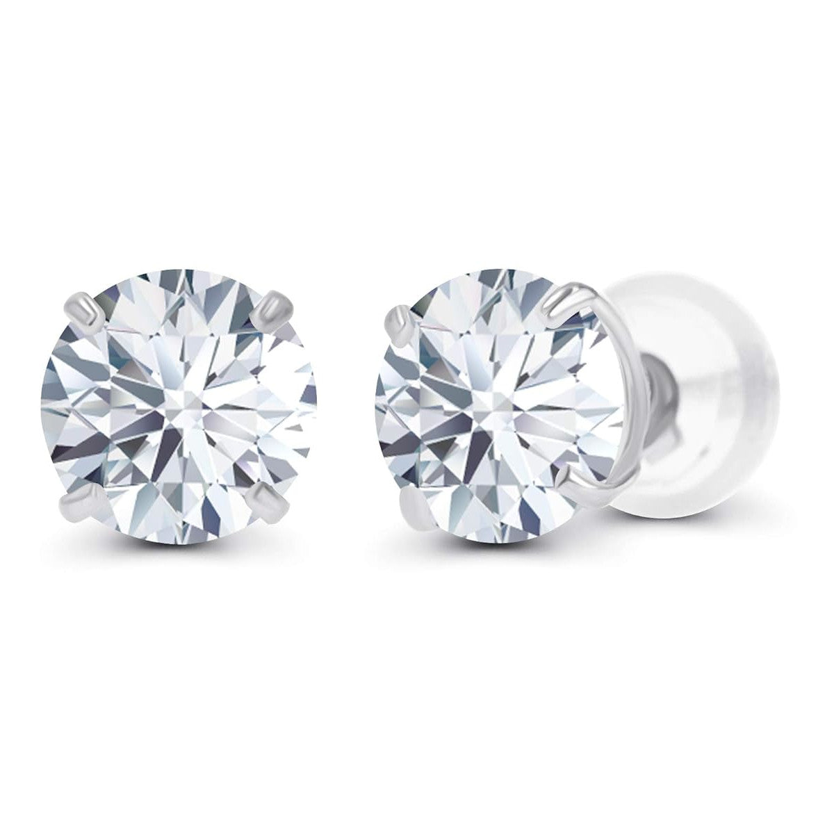 3.00 CTW AGI Certified Lab-Grown Diamond Stud Earrings in 14K Gold – E/VS-0