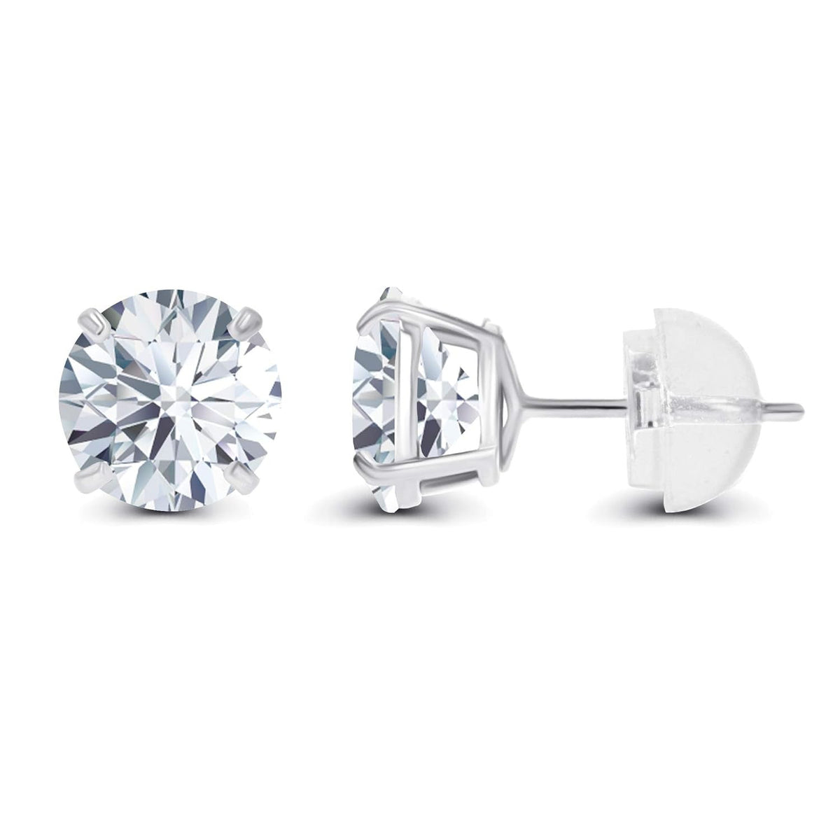 3.00 CTW AGI Certified Lab-Grown Diamond Stud Earrings in 14K Gold – E/VS-2
