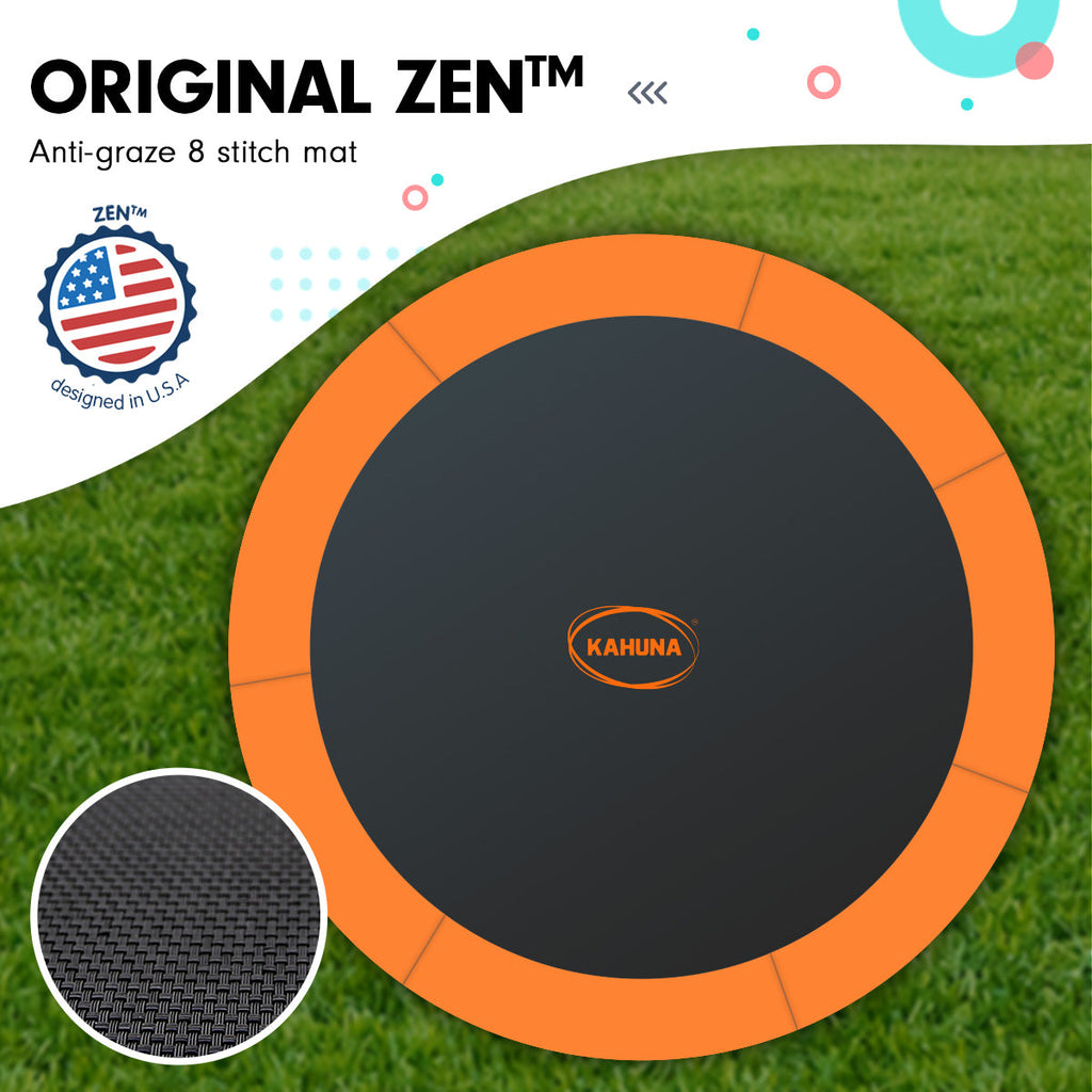 NNEDPE Kahuna Trampoline 6ft with Basketball set - Orange-3