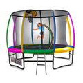 NNEDPE Kahuna Trampoline 8 ft with Basketball set - Rainbow-0