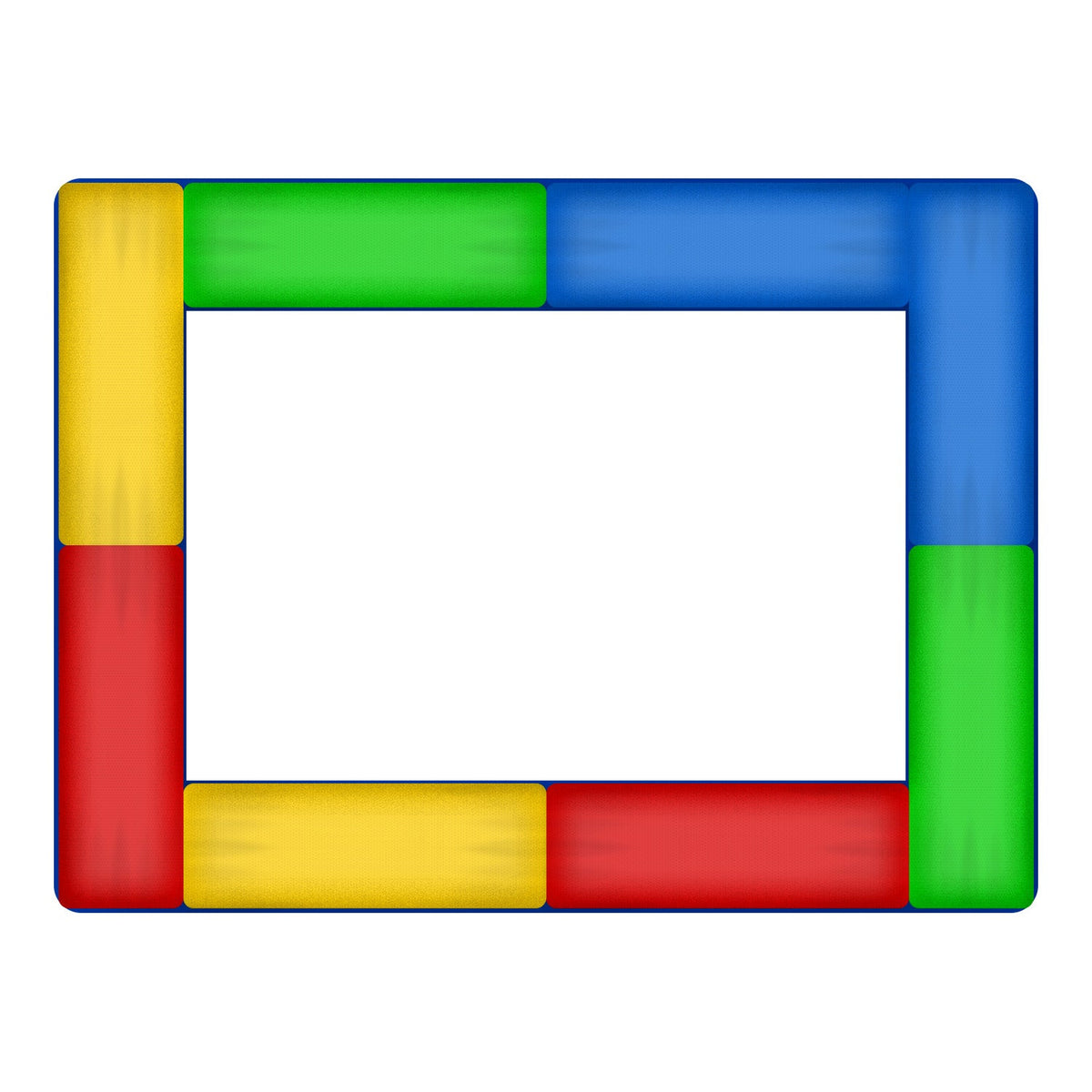 NNEDPE 6ft x 9ft Replacement Rectangular Trampoline Pad Rainbow-1