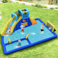 NNECW Inflatable Water Jumping House with Water Sprayers & Blower-0