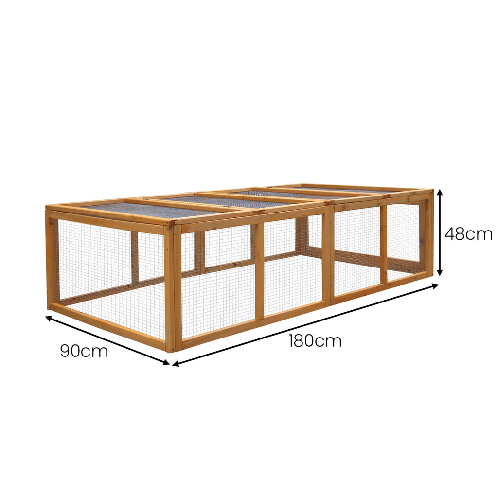NNEDPE Rectangular Wooden Chicken Coop & Rabbit Hutch-1