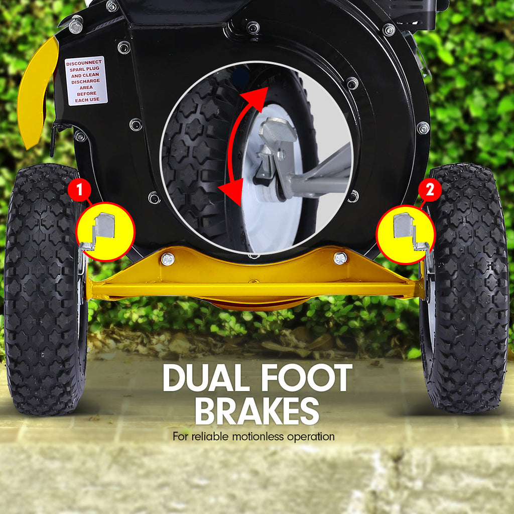 NNEDPE Ducar 8HP Wood Chipper Shredder Mulcher Grinder Petrol Yellow Black-4