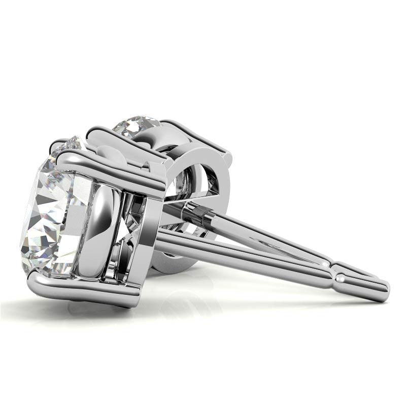 1.50 CTW Lab Grown Diamond Round Stud Earrings in 14K Solid Gold – G/VS Certified-2