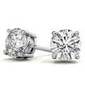 5.00 CTW AGI Certified Lab Grown Round Diamond Stud Earrings – G/VS in 14K White or Yellow Gold-0