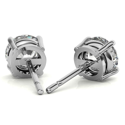 1.50 CTW Lab Grown Diamond Round Stud Earrings in 14K Solid Gold – G/VS Certified-1