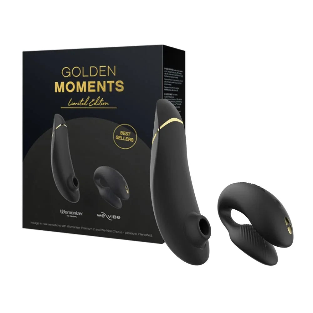 Womanizer X We-Vibe Golden Moments Clit Sucking & Wearable Couples Vibrator Limited Edition-4