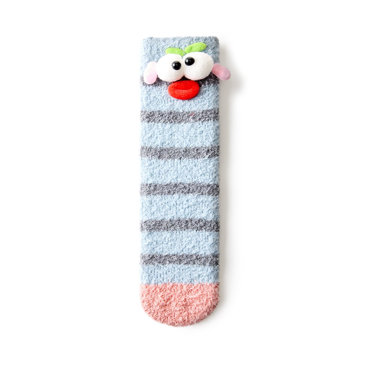 Women's 3D Monster Face Coral Velvet Mid-Calf Socks - 3 Pair Winter Set-2
