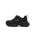 Women's Black Retro Platform Sneakers – Star Detail-0